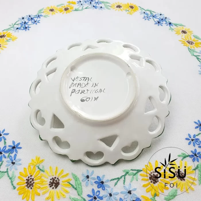 Vestal Alcobaca Portugal Handpainted Reticulated Plate